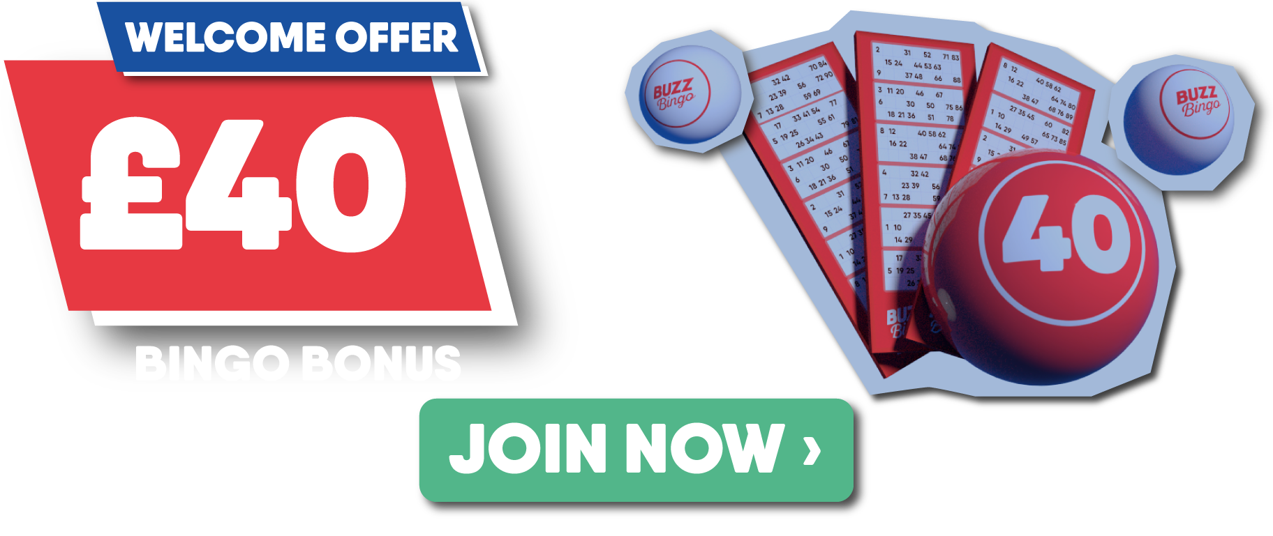 £40 Bingo Bonuses • Join now ›
